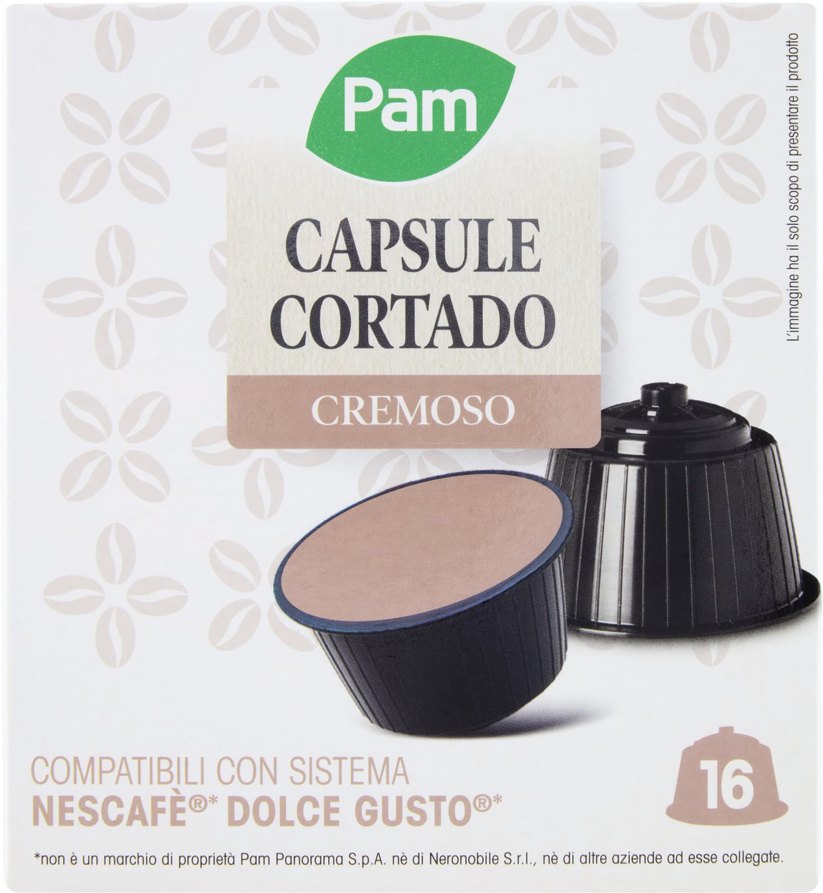 PAM Capsule Cortado Cremoso Compatibili Nescafè* Dolce Gusto* 100,8g (16x6,3g) – immagine 2