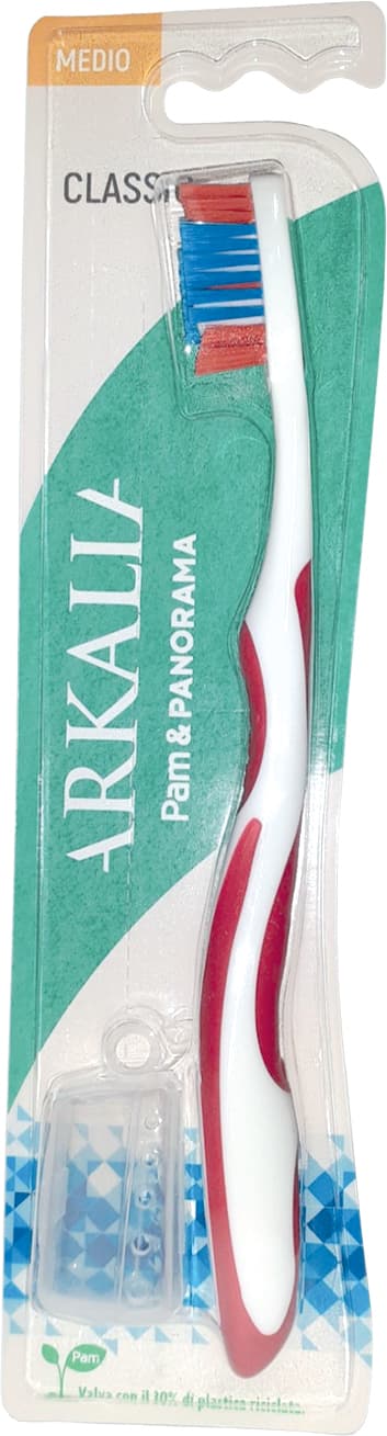 Spazzolino classico setole medie con copritestina ARKALIA 1 pezzo – immagine 2
