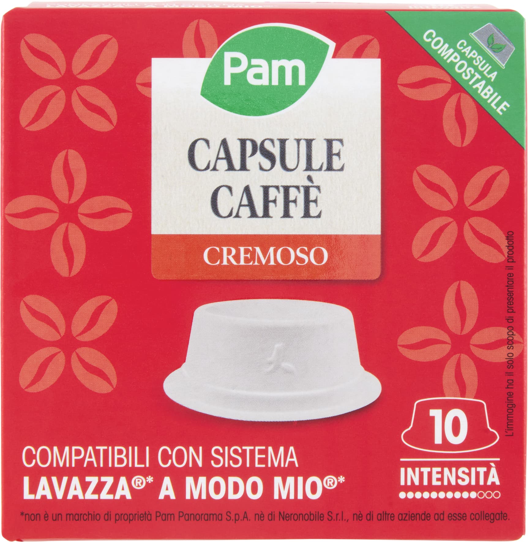PAM Qualità per te Cremoso 10 capsule Compatibili con sistema Lavazza* a Modo Mio* 70g (7g x 10) – immagine 2
