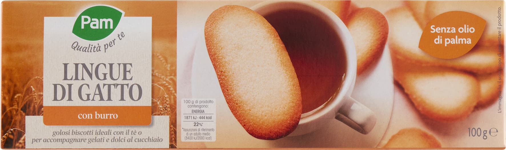 PAM Qualità per te Lingue di Gatto 100 g – immagine 2