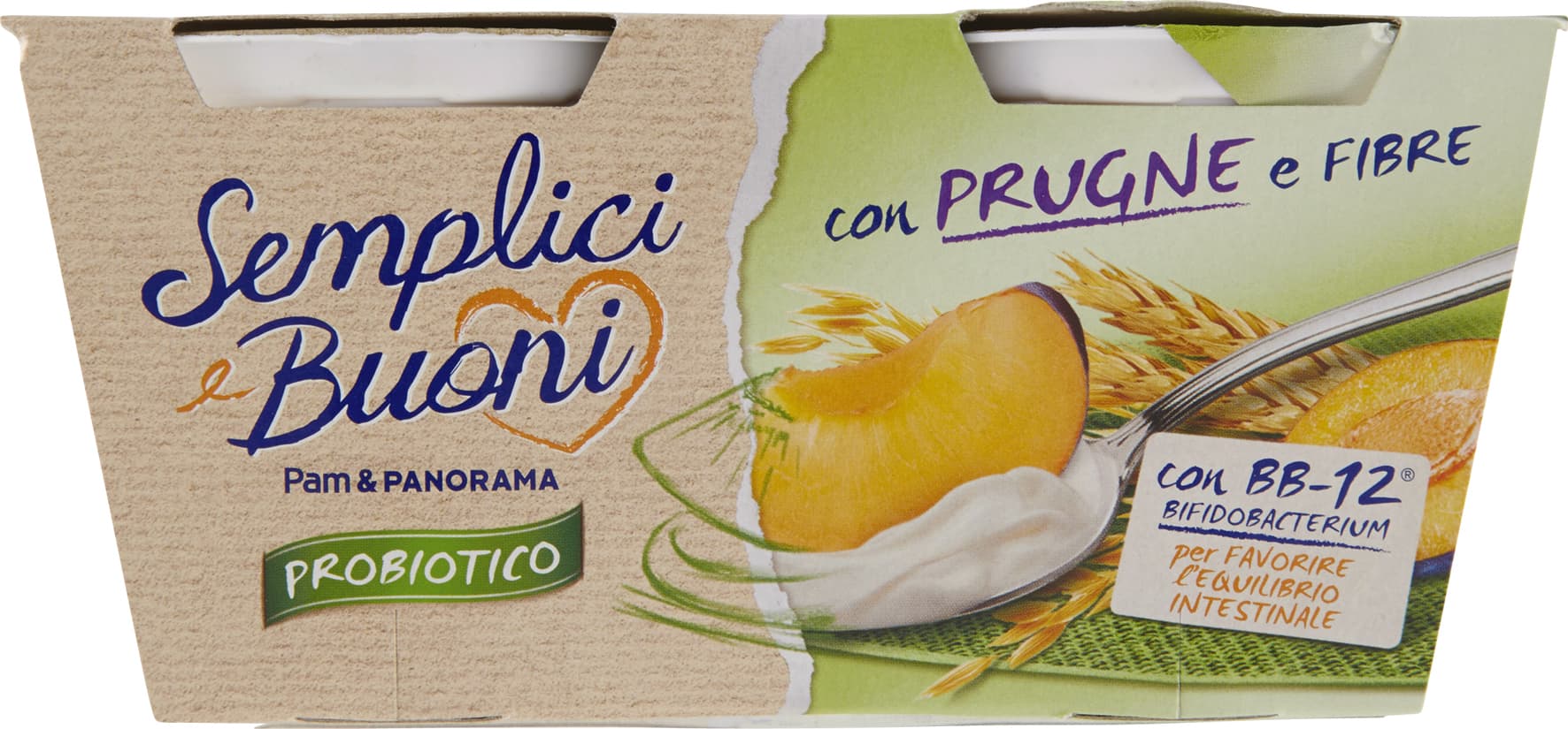 SEMPLICI E BUONI Probiotico con Prugne e Fibre 250 g (125 g x 2) – immagine 2