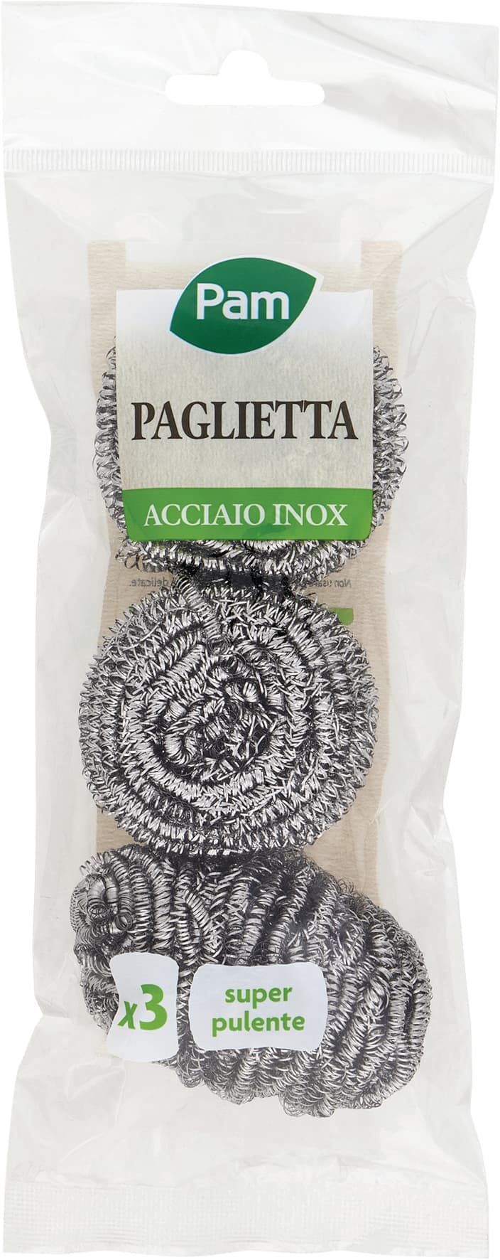 PAM Paglietta Acciaio Inox 3 pz – immagine 2