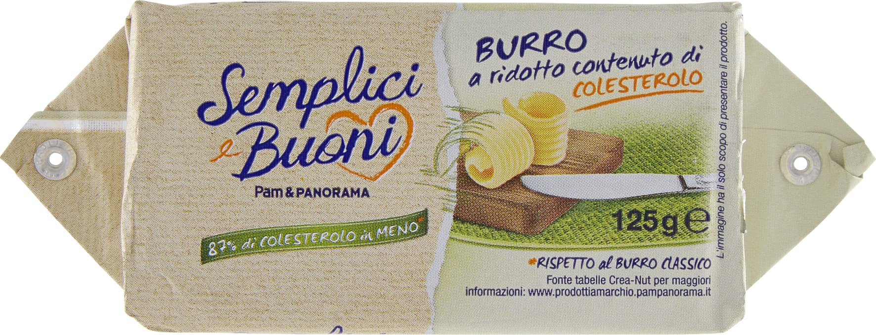 SEMPLICI E BUONI 87% di Colesterolo in Meno Burro a ridotto contenuto di Colesterolo 125 g – immagine 2