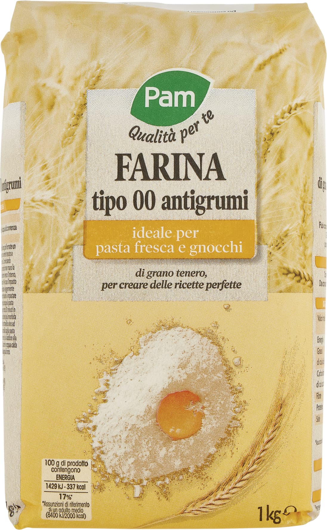 PAM PANORAMA Farina Tipo 00 Antigrumi 1 kg – immagine 2