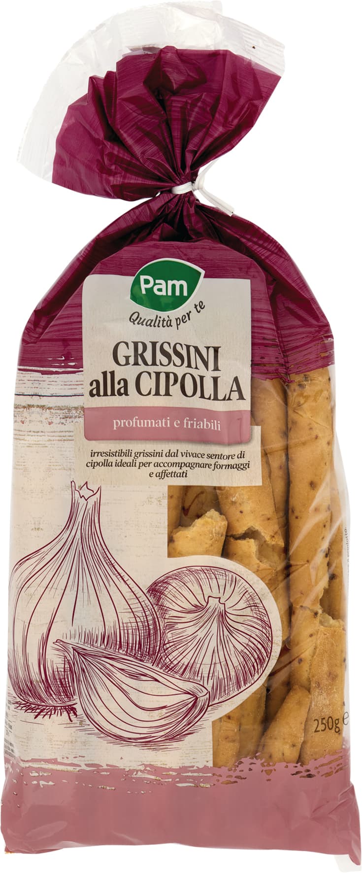 PAM Qualità per te Grissini alla Cipolla 250 g – immagine 2