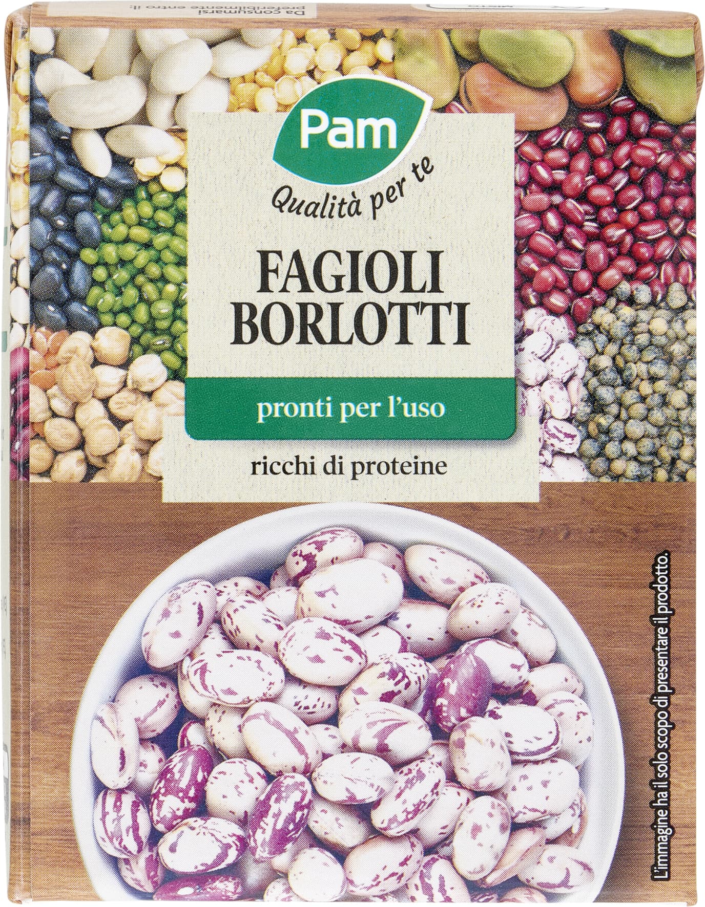 PAM Qualità per te Fagioli Borlotti 380 g – immagine 2