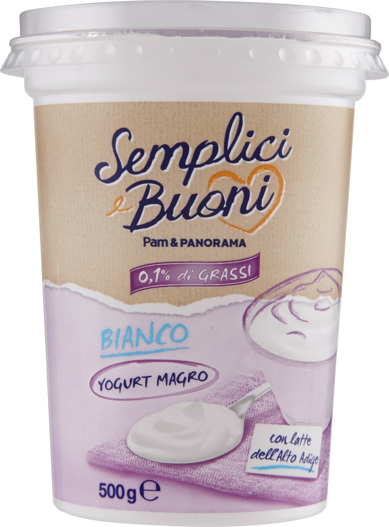 SEMPLICI E BUONI 0,1% di Grassi Yogurt Magro Bianco 500 g – immagine 2