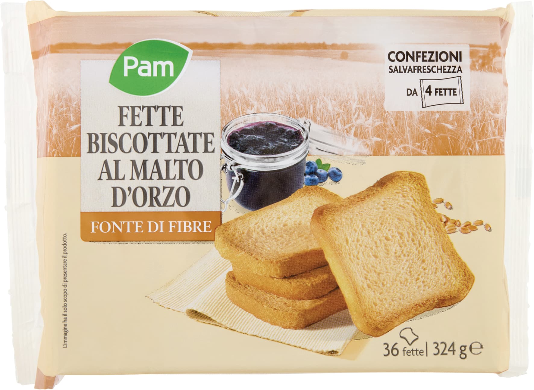PAM Fette Biscottate al Malto d'Orzo 324 g – immagine 2