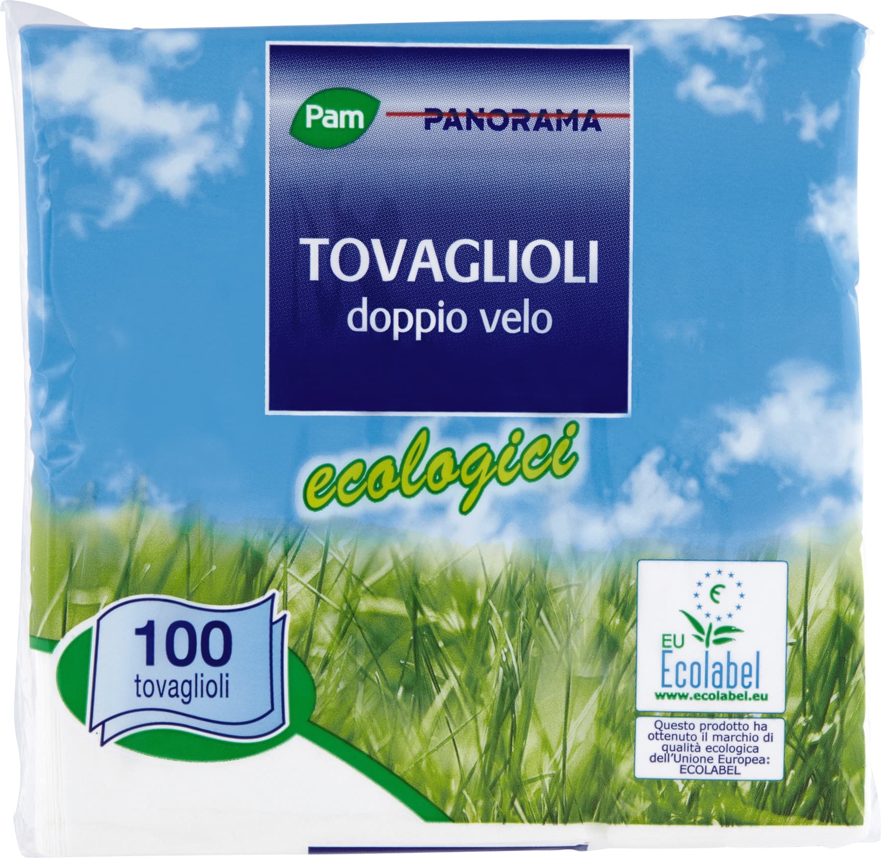 PAM PANORAMA Tovaglioli doppio velo ecologici 100 pz – immagine 2