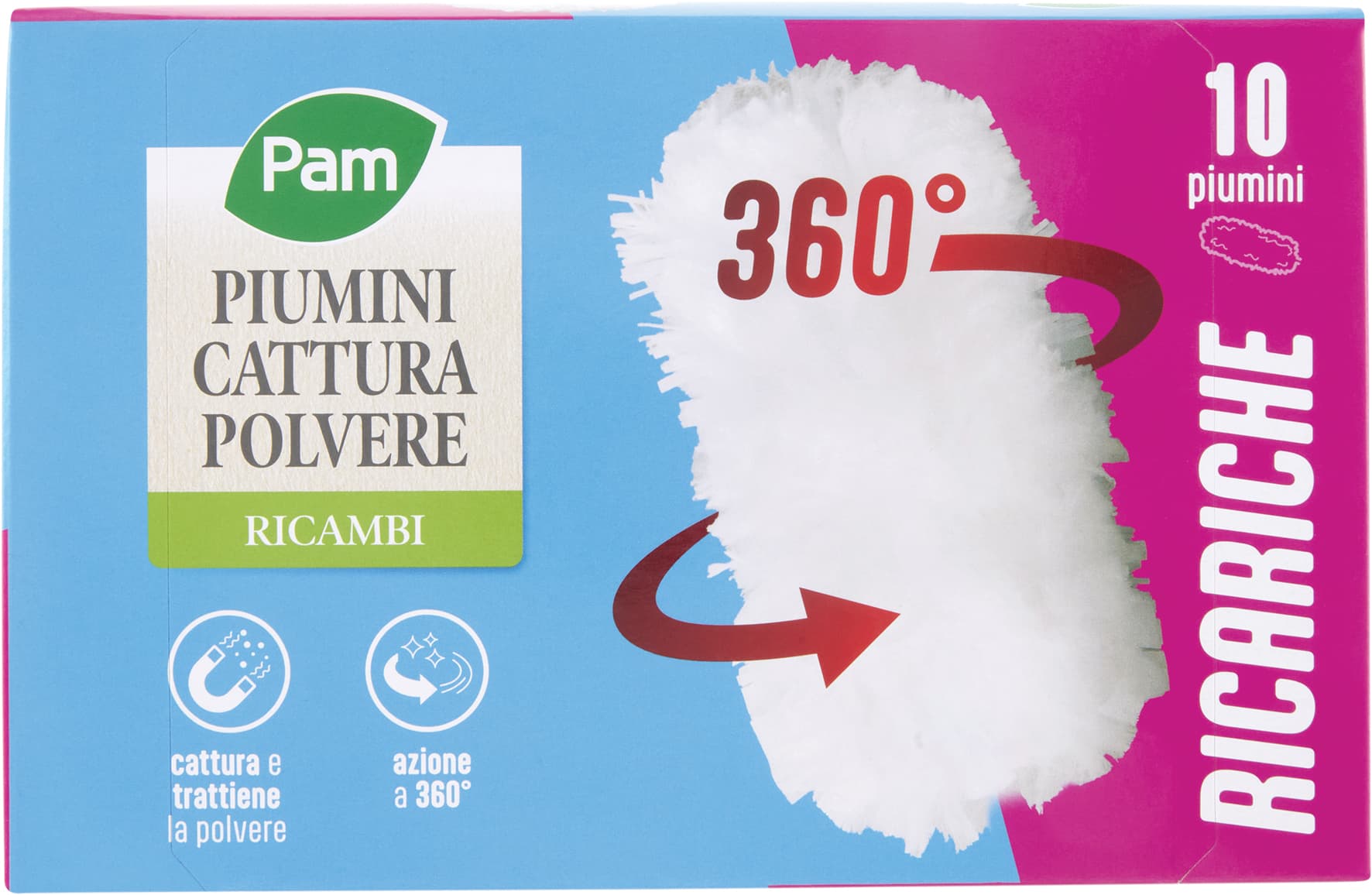 PAM Piumini Cattura Polvere Ricambi 360° 10 pz – immagine 2