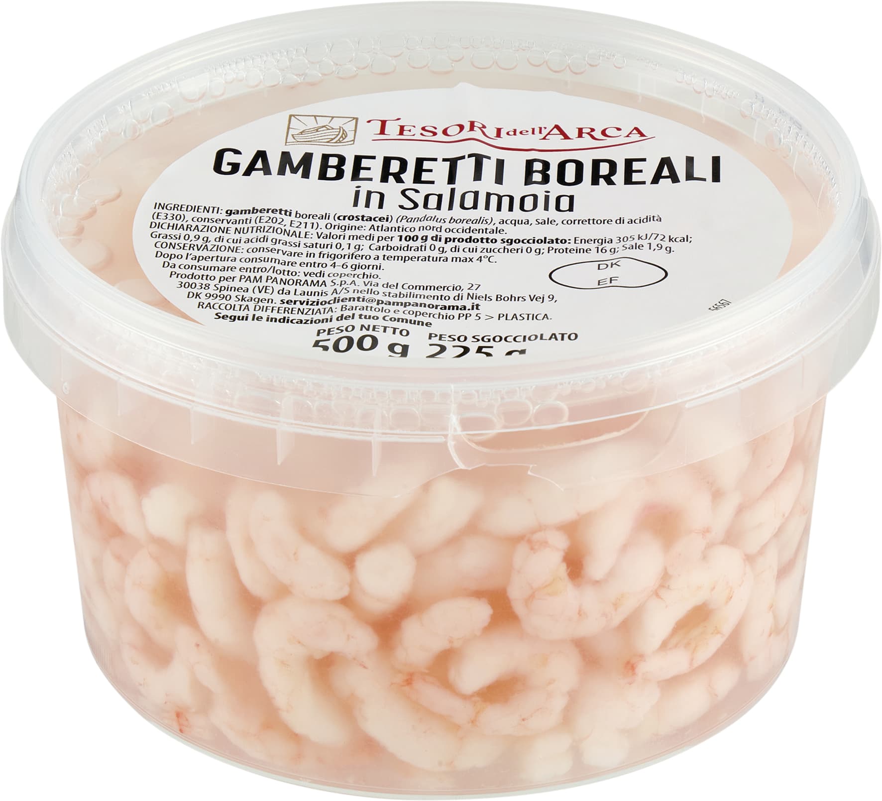 TESORI DELL'ARCA Gamberetti Boreali in Salamoia 500 g – immagine 2