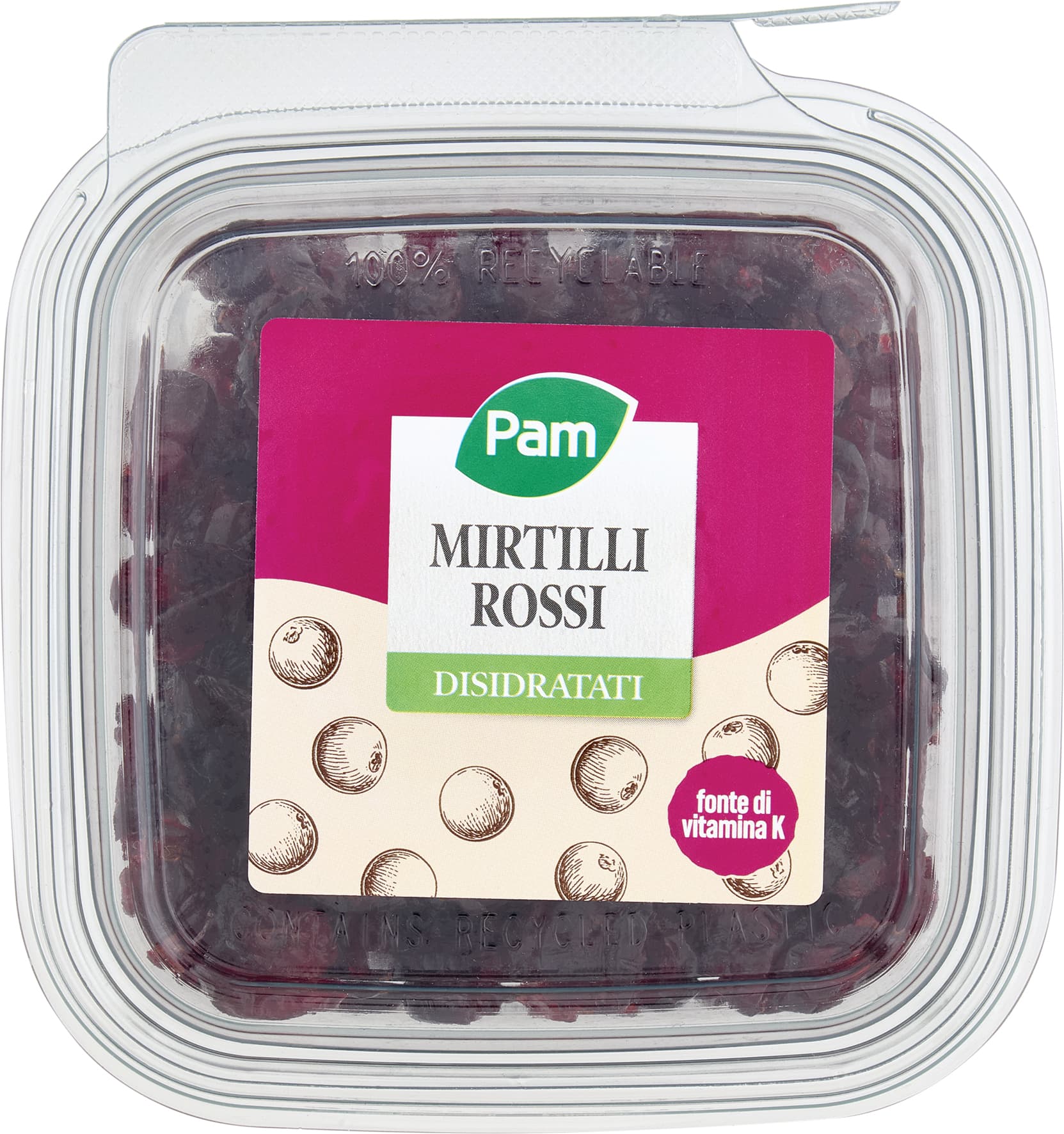 PAM Mirtilli Rossi Disidratati 250 g – immagine 2