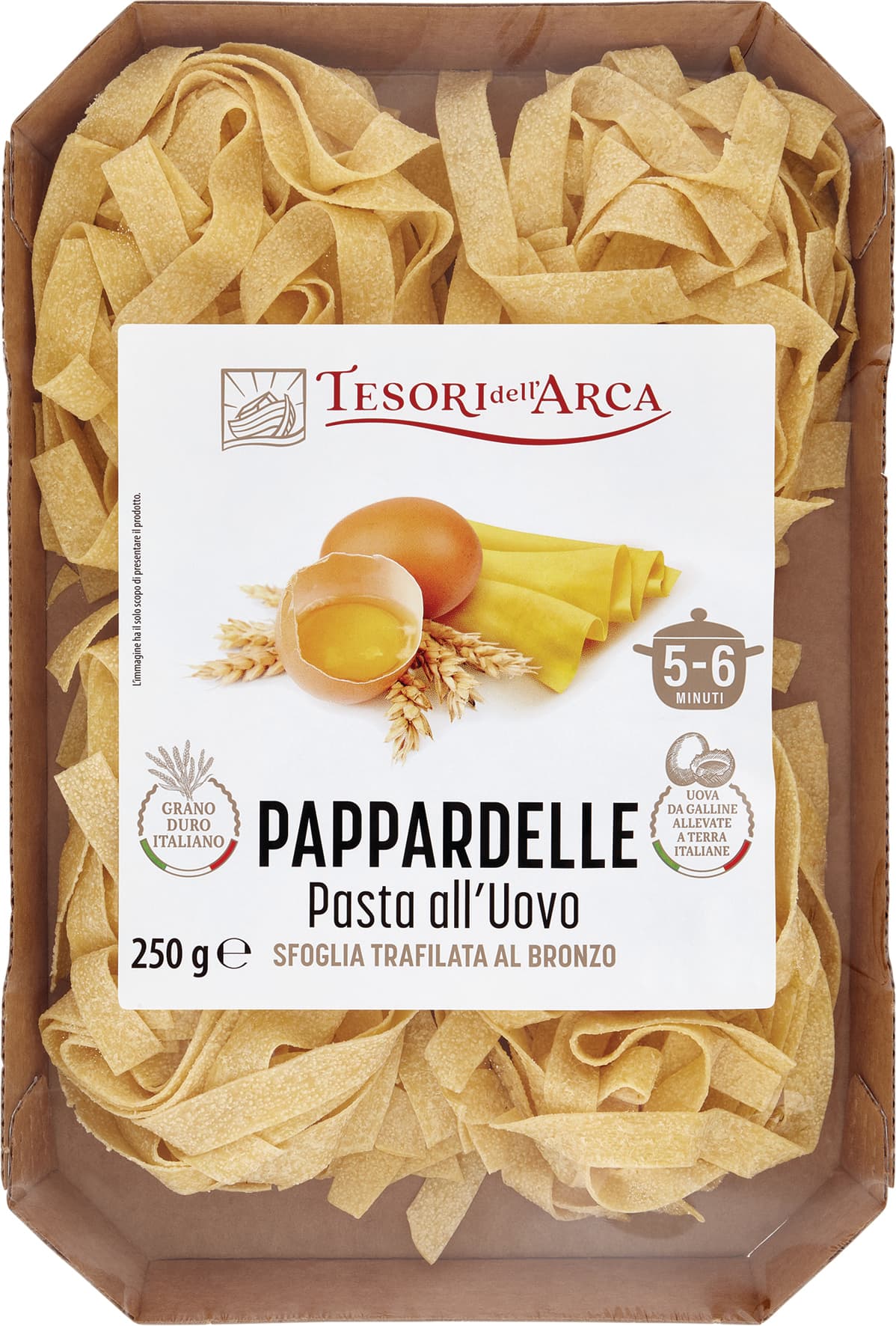 TESORI DELL'ARCA Pappardelle Pasta all'Uovo 250 g – immagine 2
