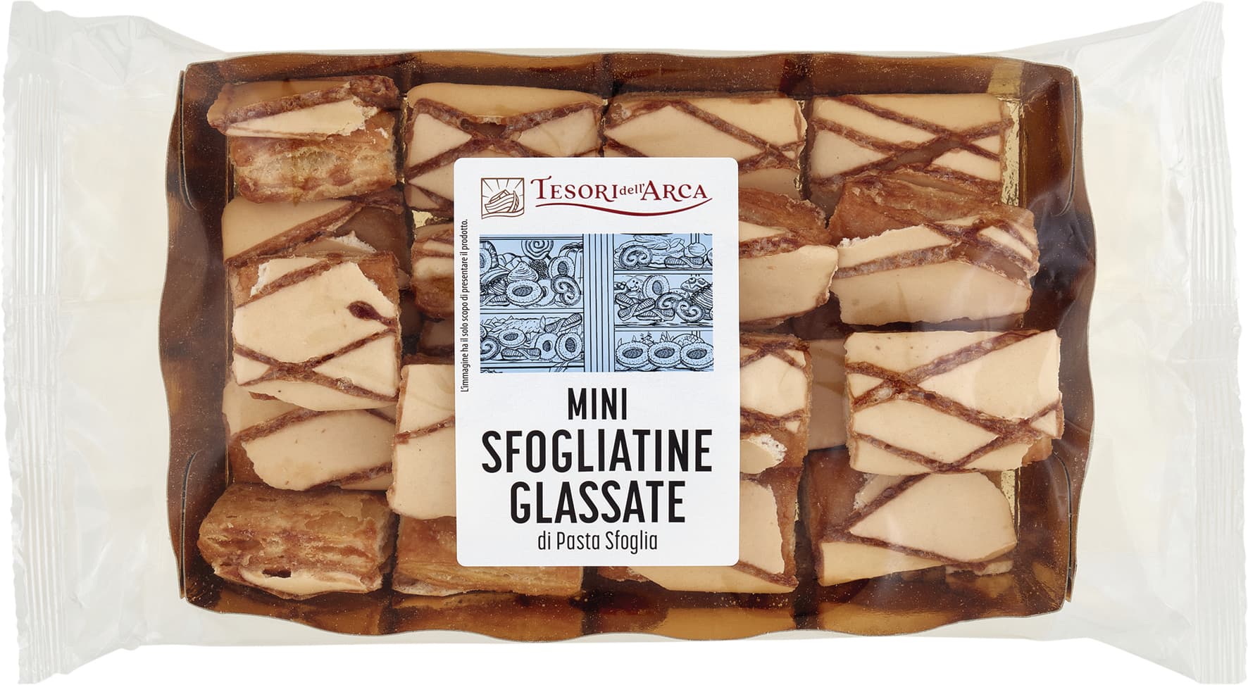 TESORI DELL'ARCA Mini Sfogliatine Glassate di Pasta Sfoglia 150 g – immagine 2