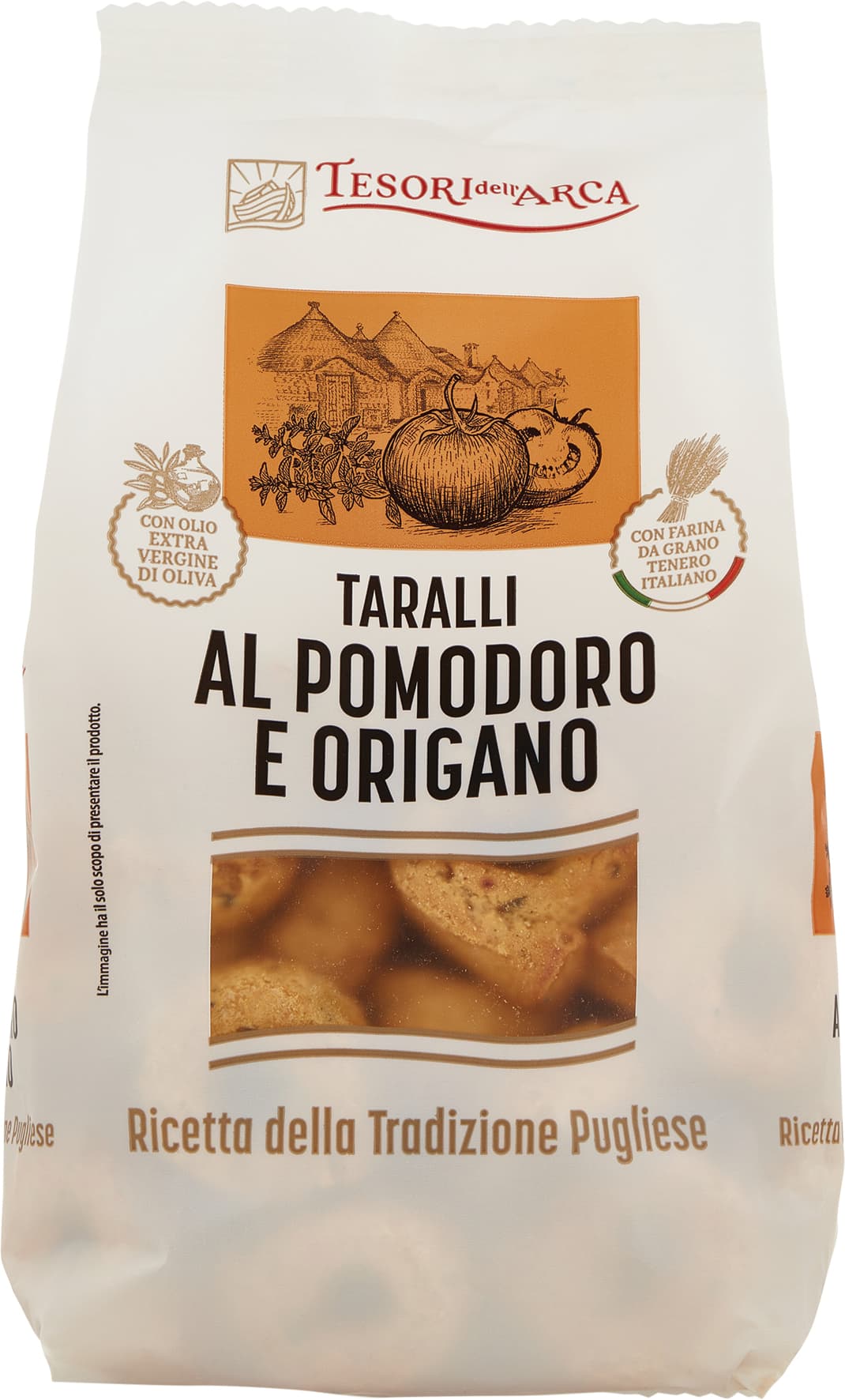TESORI DELL'ARCA Taralli al Pomodoro e Origano 250 g – immagine 2