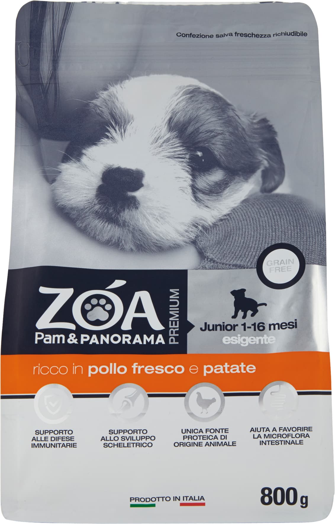 ZOA PREMIUM Junior 1-16 mesi esigente ricco in pollo fresco e patate 800 g – immagine 2