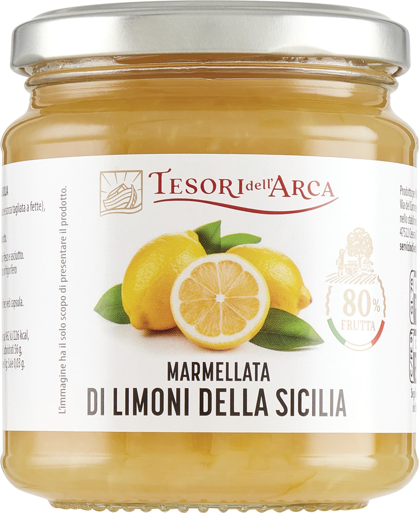TESORI DELL'ARCA Marmellata di Limoni della Sicilia 340 g – immagine 2