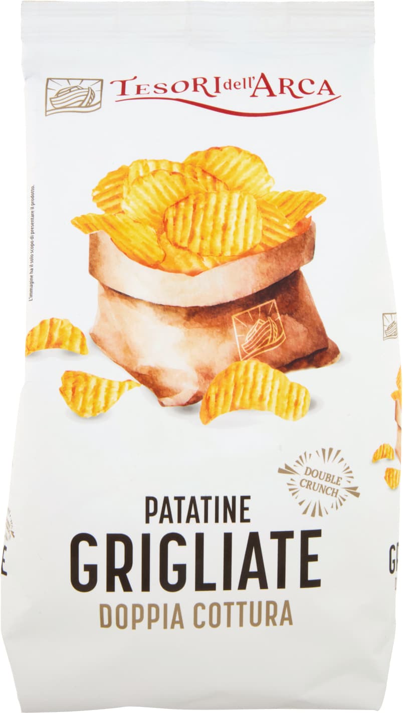 TESORI DELL'ARCA Patatine Grigliate Doppia Cottura 130 g – immagine 2