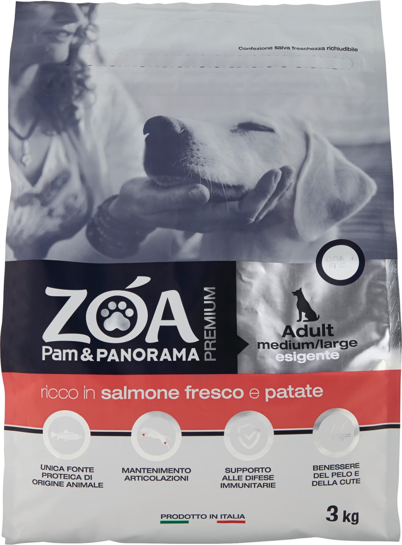ZOA PREMIUM Adult medium/large esigente ricco in salmone fresco e patate 3 kg – immagine 2
