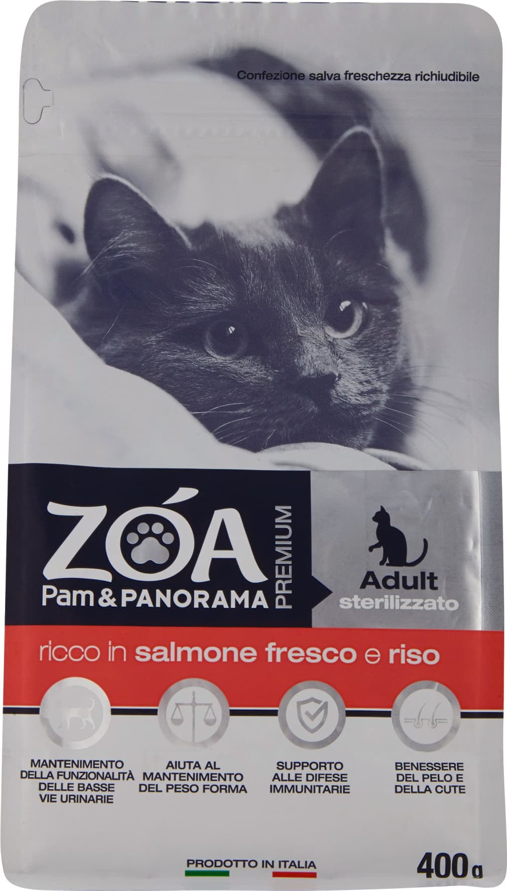 ZOA PREMIUM Adult sterilizzato ricco in salmone fresco e riso 400 g – immagine 2