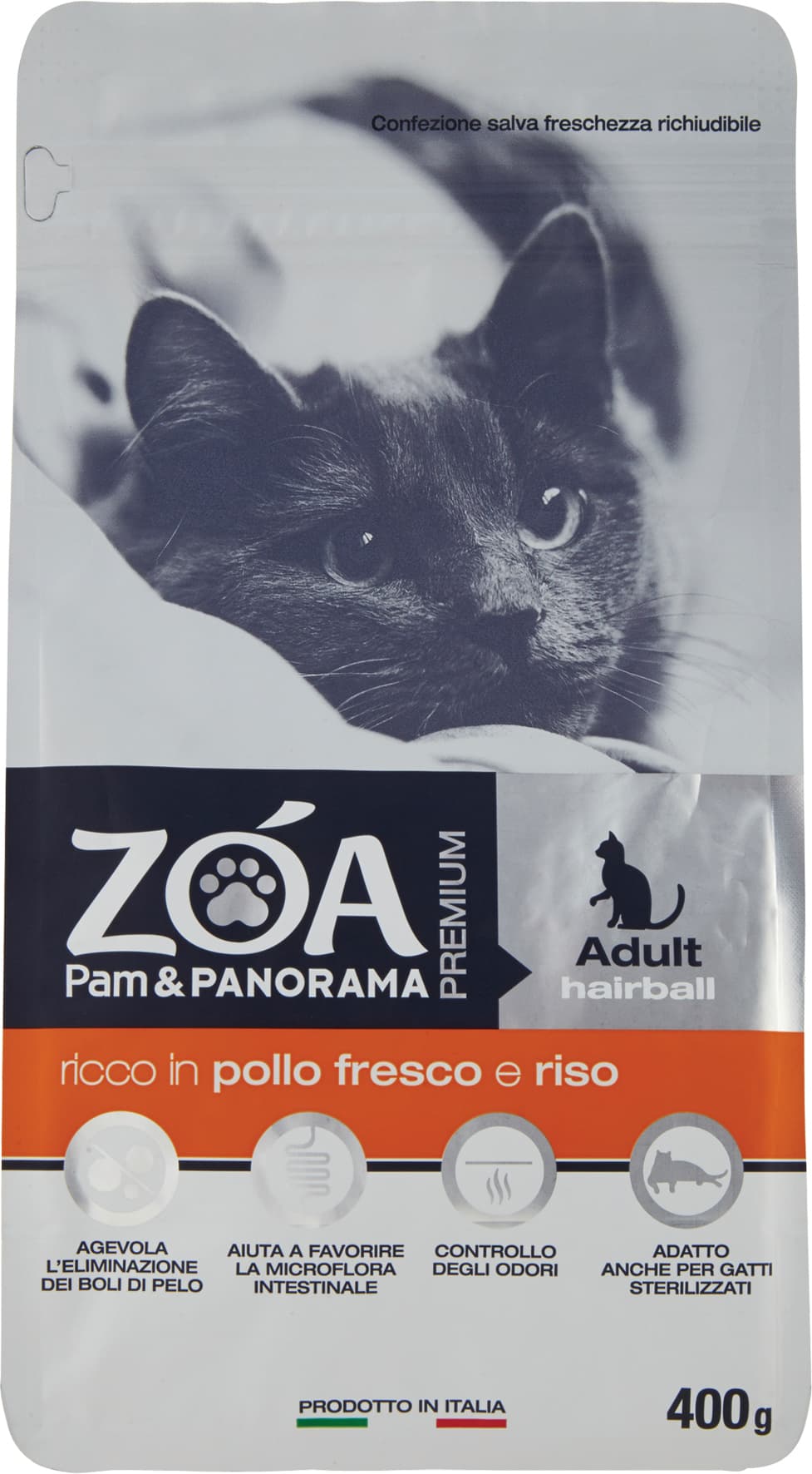 ZOA PREMIUM Adult hairball ricco in pollo fresco e riso 400 g – immagine 2