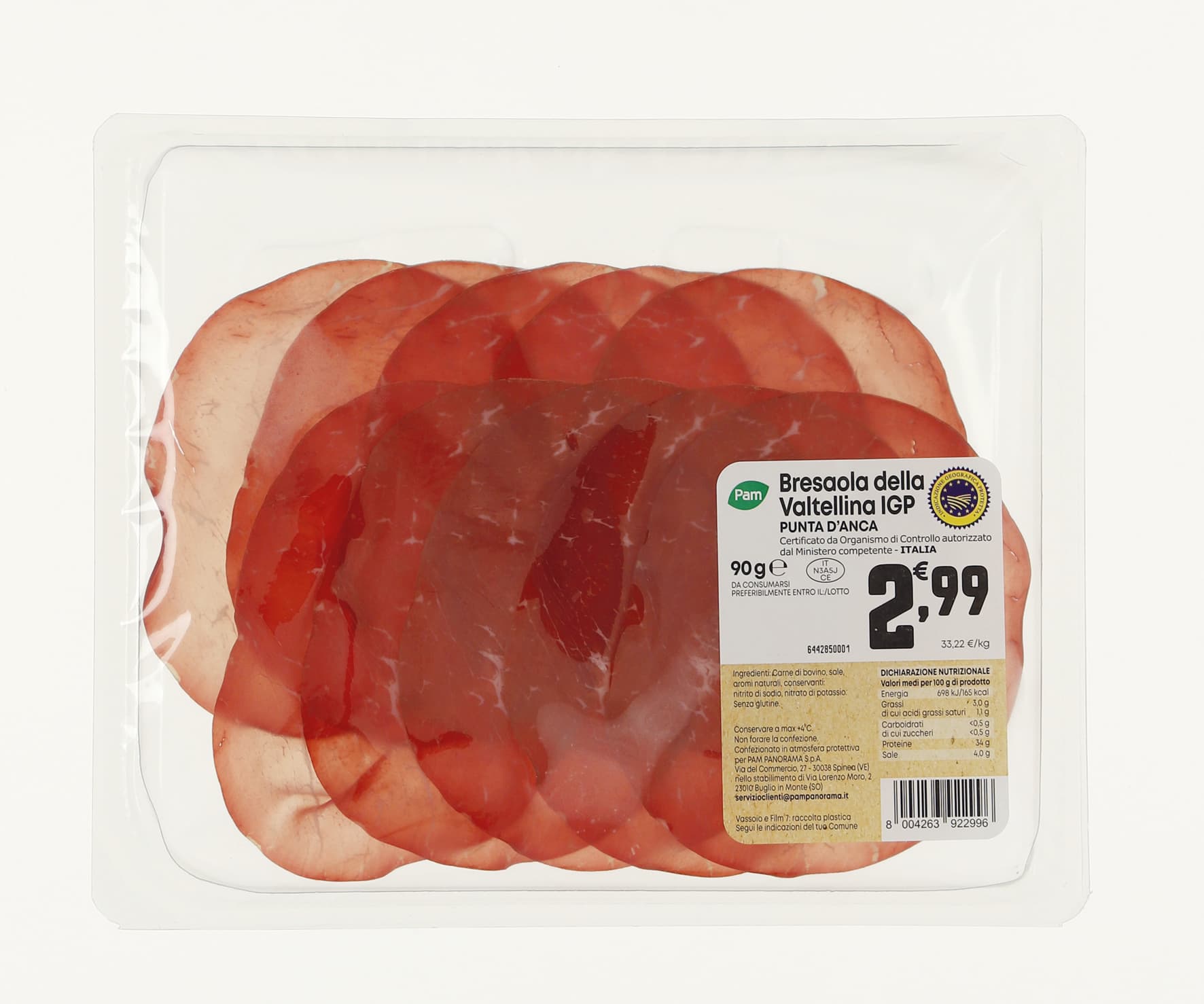 PAM Bresaola della Valtellina IGP 90 g – immagine 2