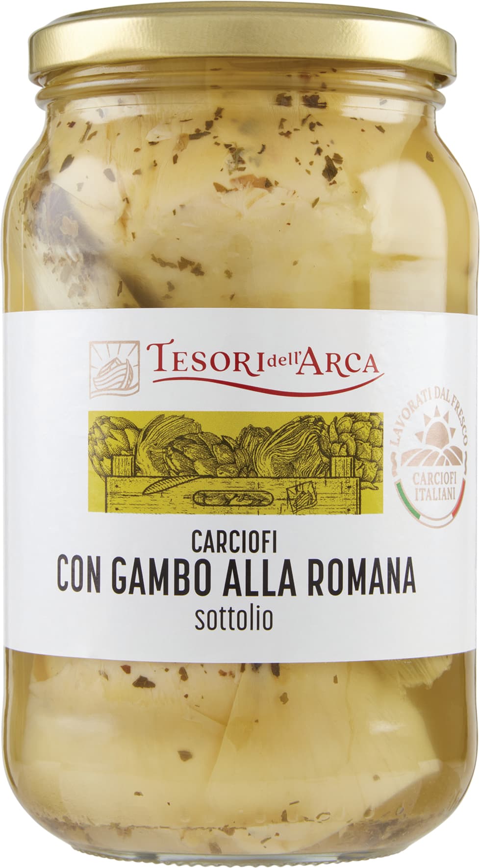 TESORI DELL'ARCA Carciofi con Gambo alla Romana Sottolio 510 g – immagine 2