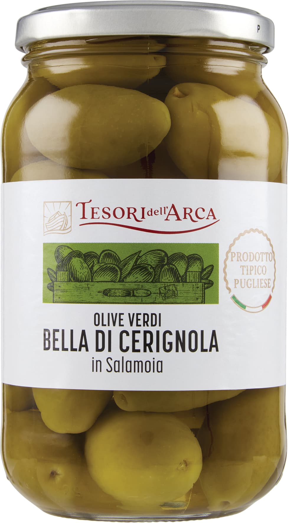 TESORI DELL'ARCA Olive Verdi Bella di Cerignola in Salamoia 530 g – immagine 2