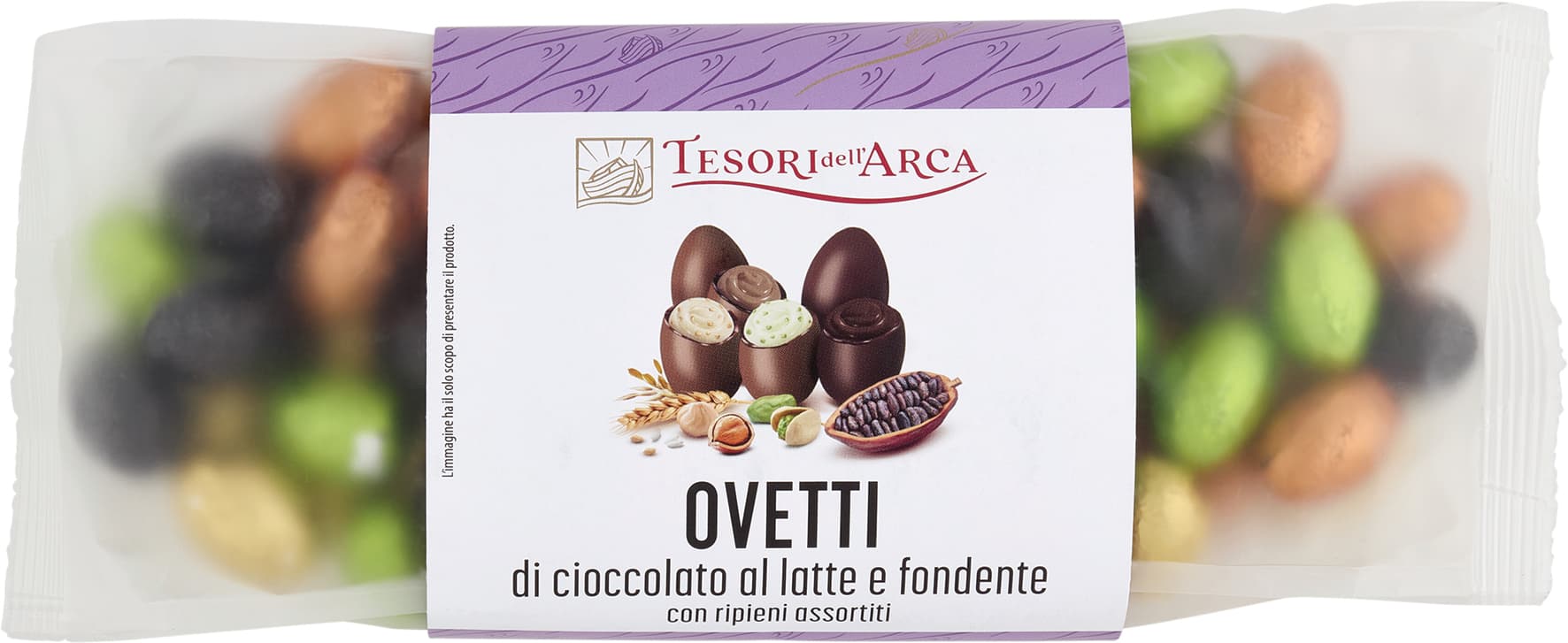 TESORI DELL'ARCA Ovetti di cioccolato al latte e fondente con ripieni assortiti 400 g – immagine 2