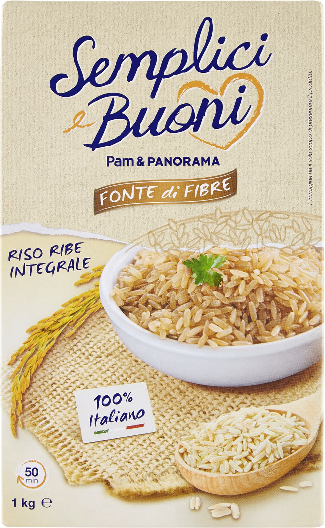 SEMPLICI E BUONI Fonte di Fibre Riso Ribe Integrale 1 kg – immagine 2