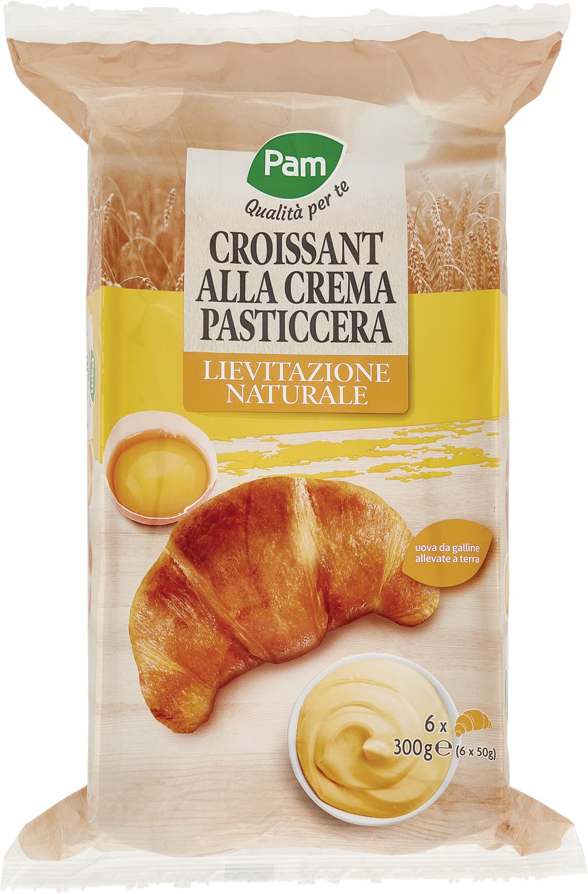 PAM Qualità per te Croissant alla Crema Pasticcera 6 x 50 g – immagine 2