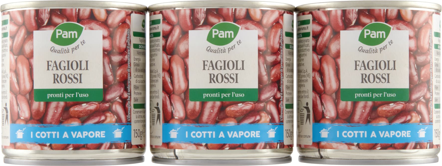 PAM Qualità per te Fagioli Rossi 3 x 150 g – immagine 2