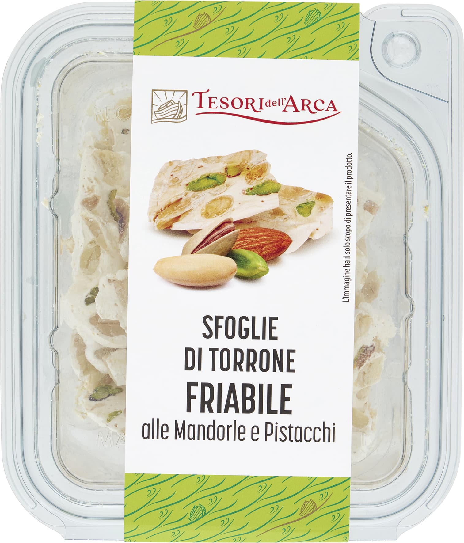 TESORI DELL'ARCA Sfoglie di Torrone Friabile alle Mandorle e Pistacchi 120 g – immagine 2
