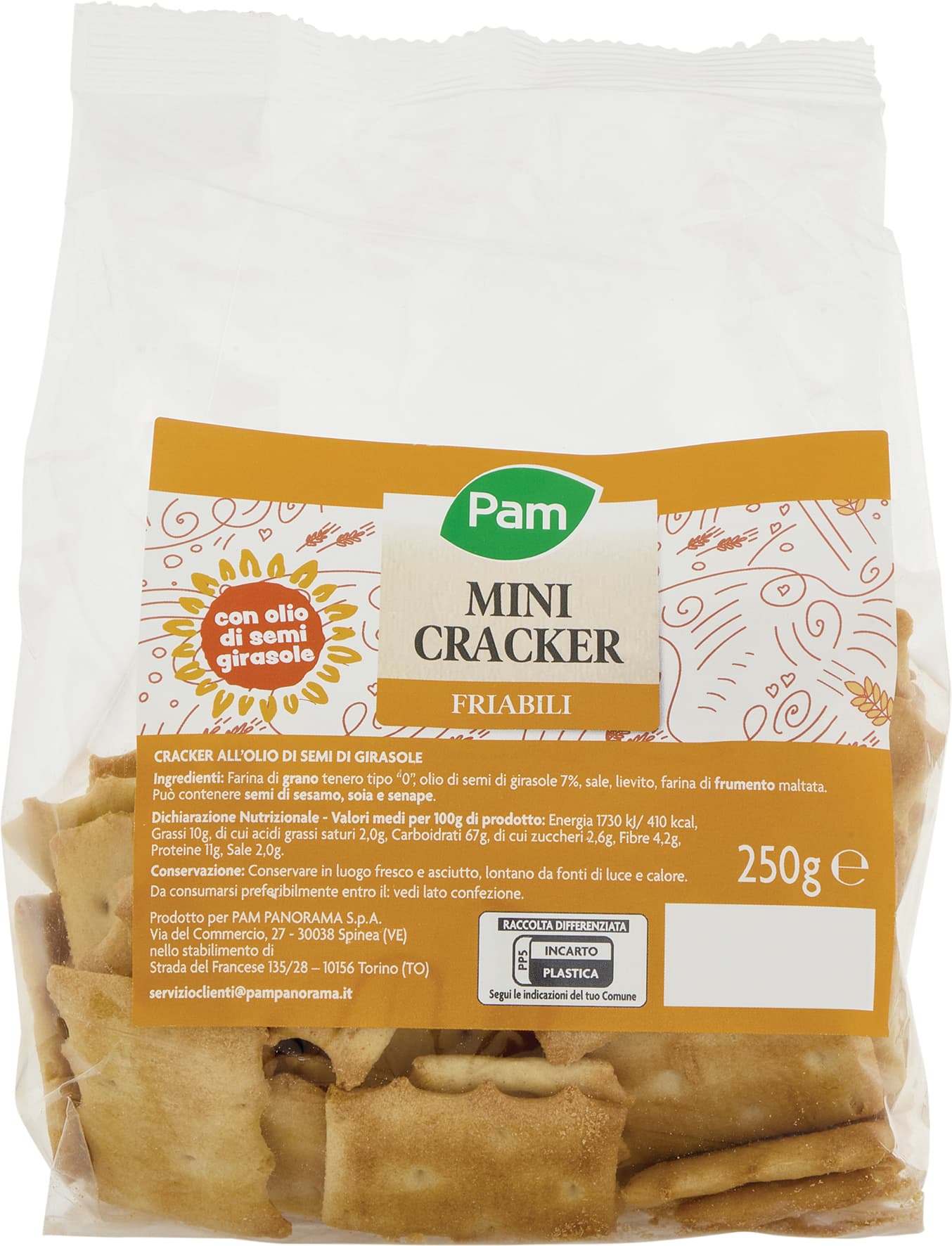 PAM Mini Cracker Friabili 250 g – immagine 2