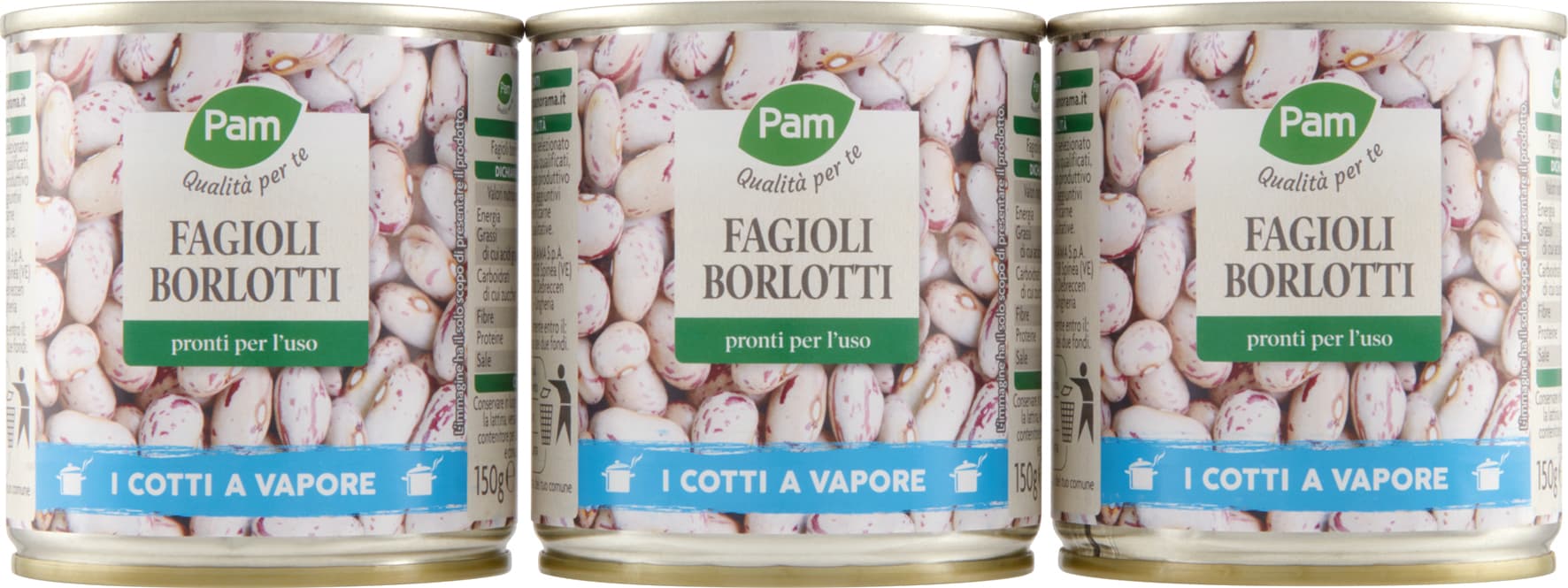 PAM PANORAMA Fagioli Borlotti 150g x 3 – immagine 2