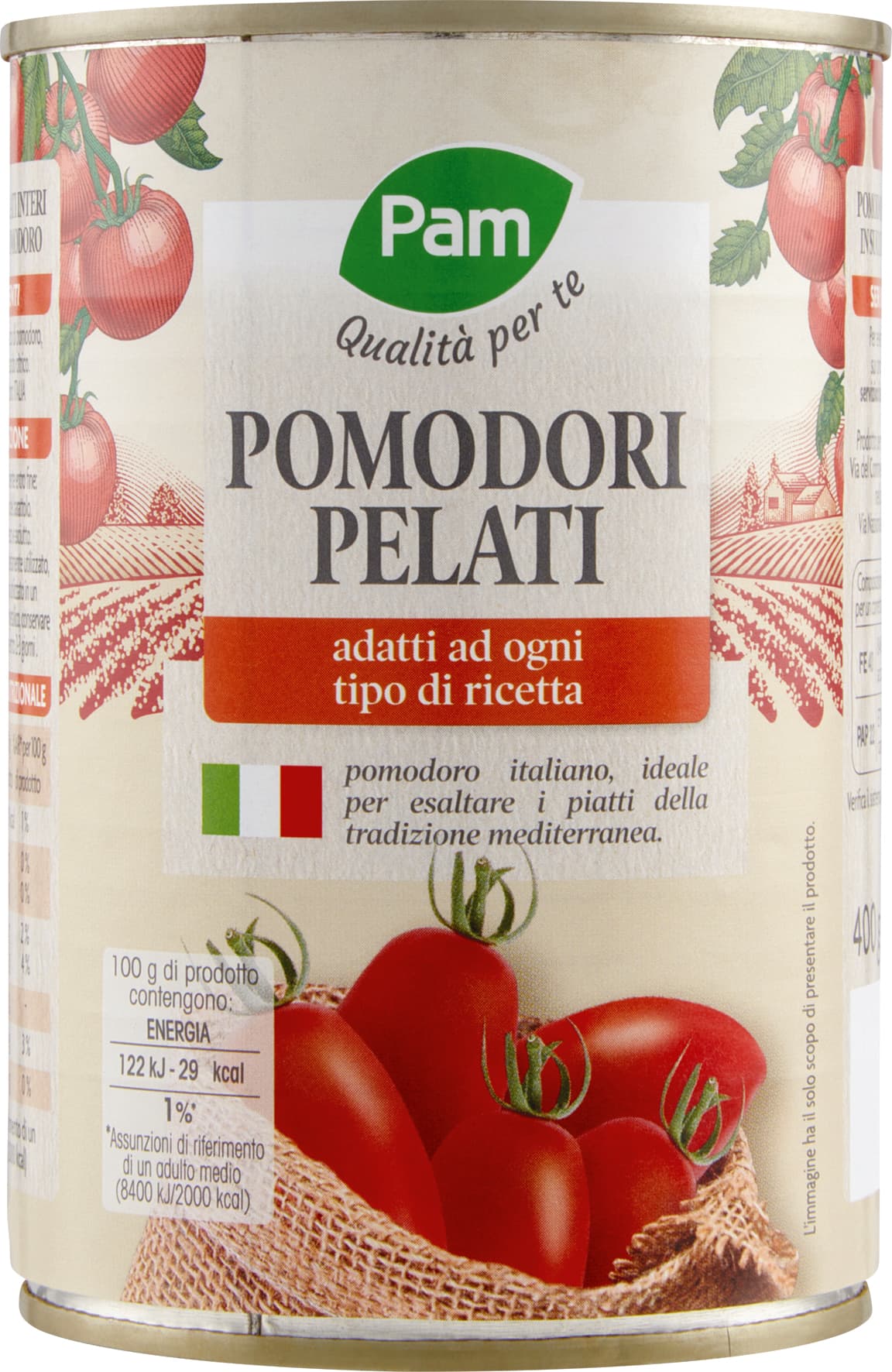 PAM PANORAMA Pomodori Pelati Interi 400 g – immagine 2