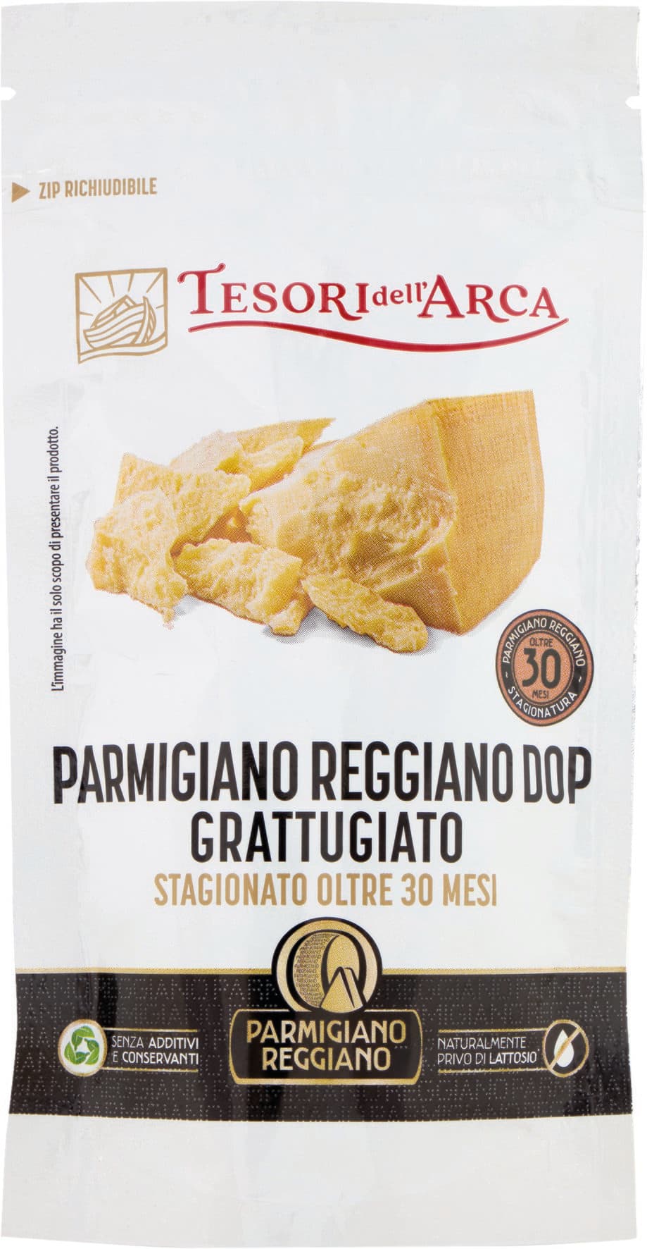 TESORI DELL'ARCA Parmigiano Reggiano DOP Grattugiato Stagionato Oltre 30 Mesi 60 g – immagine 2