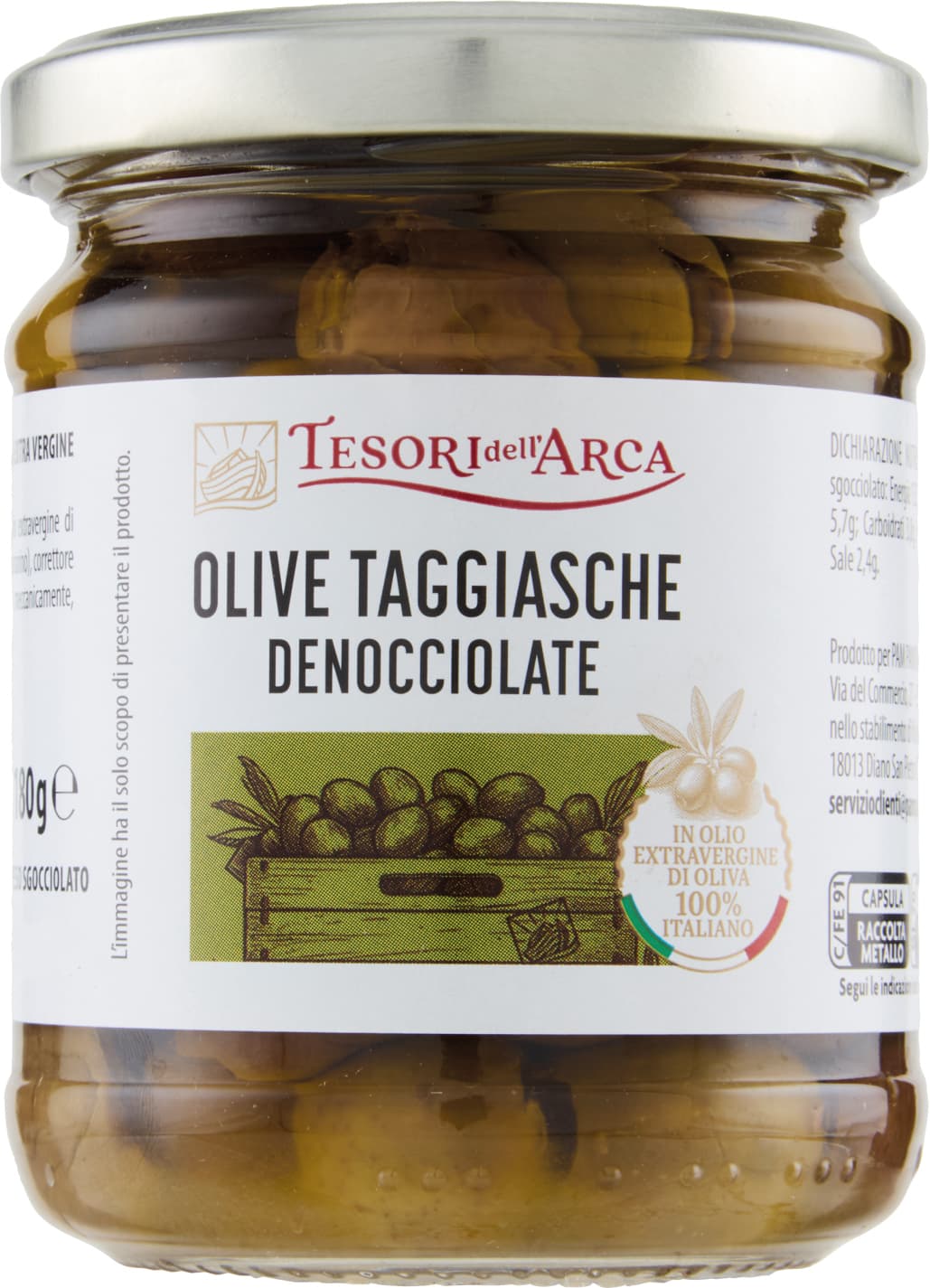 Olive taggiasche denocciolate in olio ex.verg.oliva 100% italiano – immagine 2