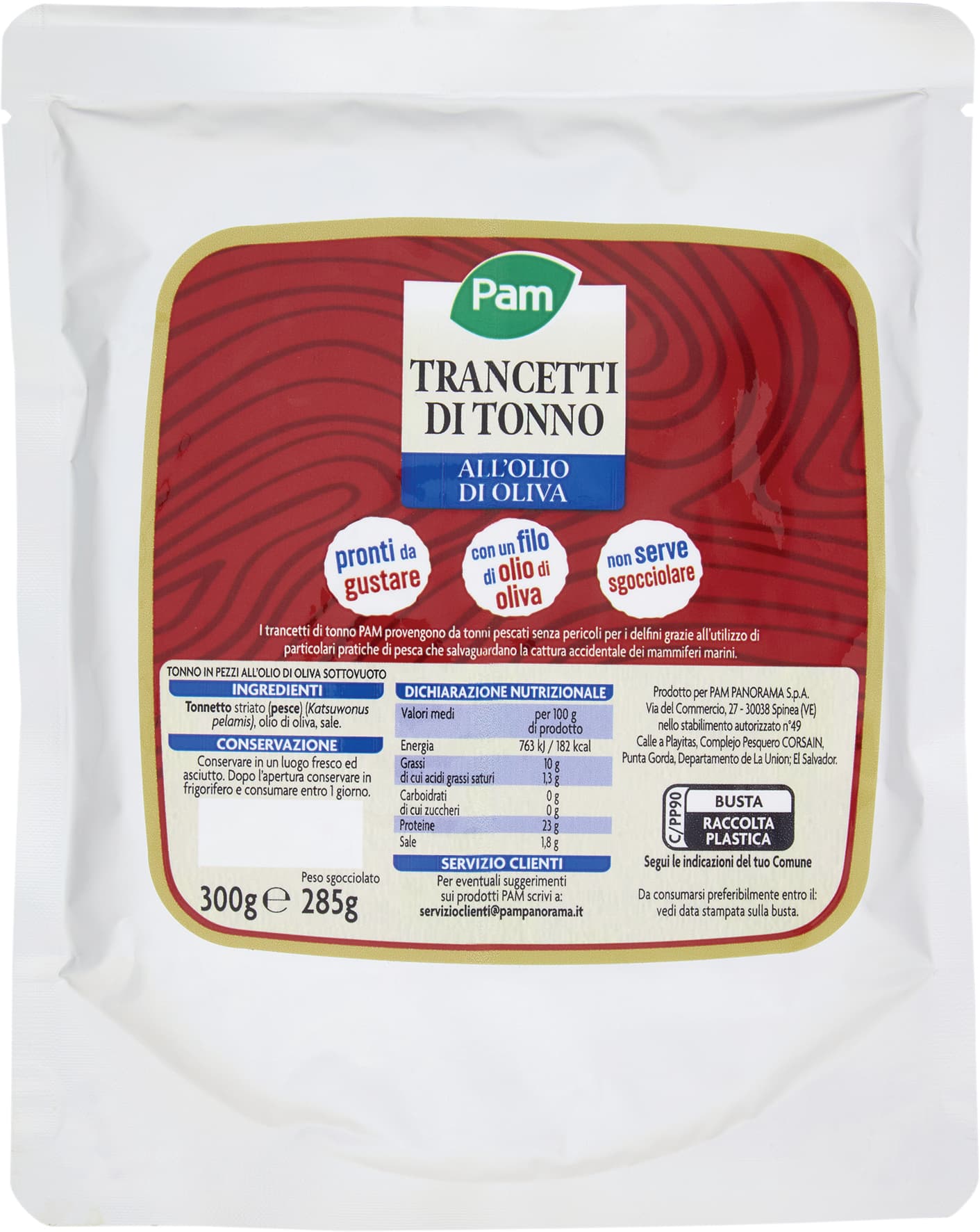 PAM Trancetti di Tonno all'Olio di Oliva 300 g – immagine 2