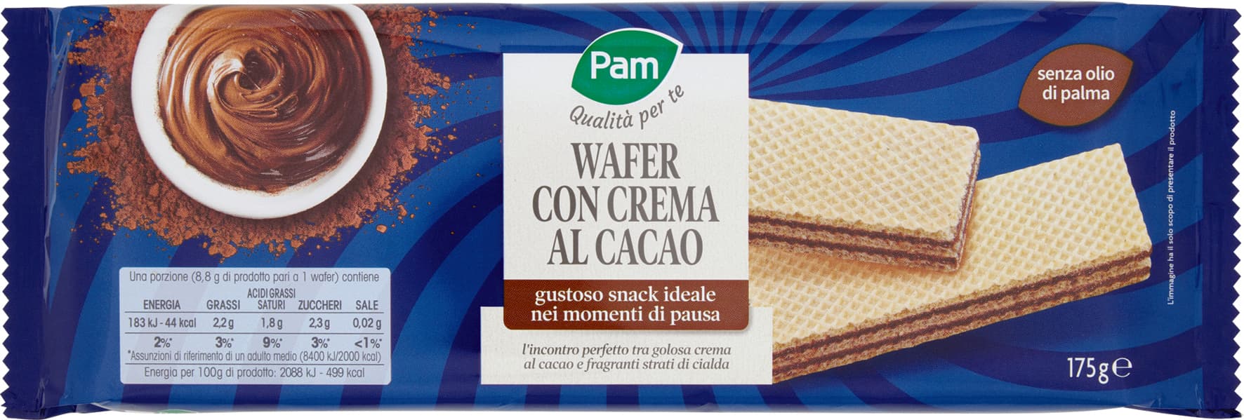 PAM PANORAMA Wafer con crema al cacao 175 g – immagine 2
