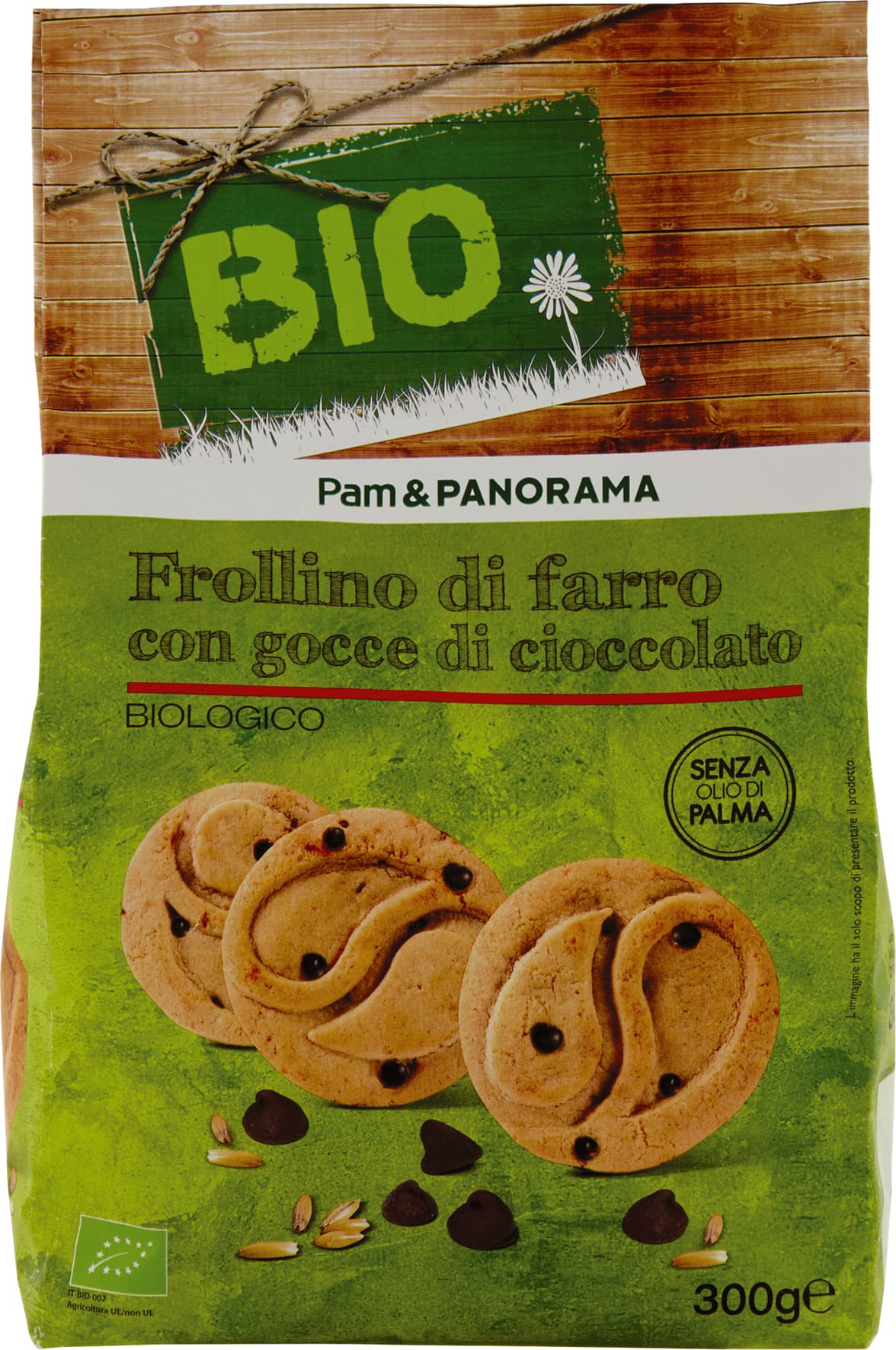 BIO Frollino di farro con gocce di cioccolato Biologico 300 g – immagine 2
