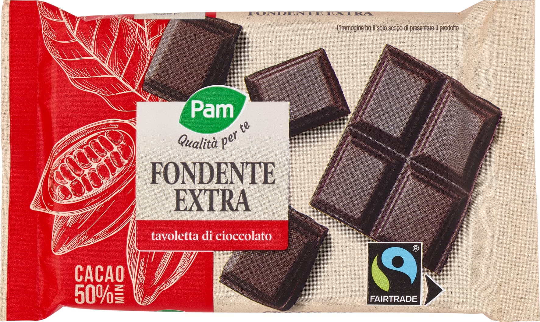 PAM Qualità per te Fondente Extra tavoletta di cioccolato 100 g – immagine 2