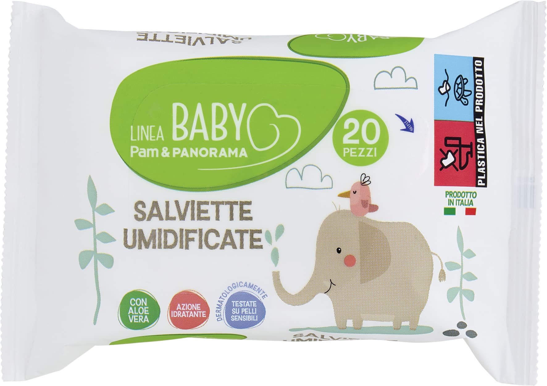 PAM PANORAMA Linea Baby Salviette Umidificate 20 pz – immagine 2