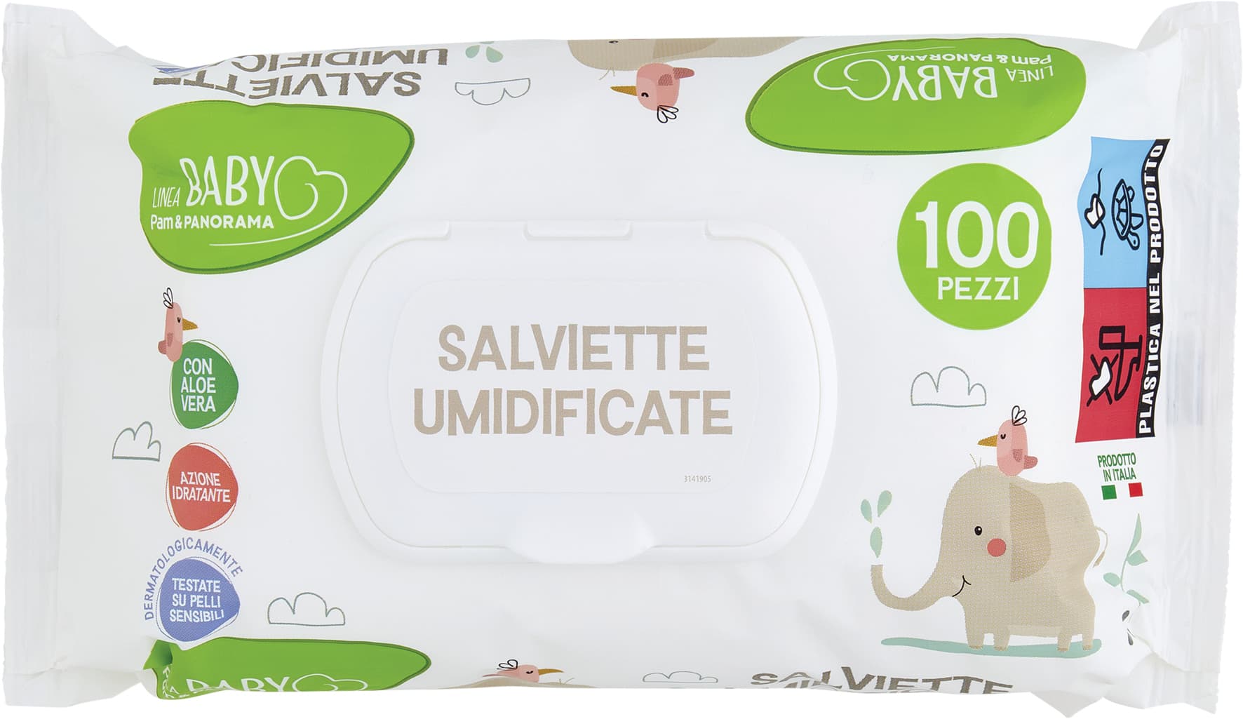 PAM PANORAMA Linea Baby Salviette Umidificate 100 pz – immagine 2