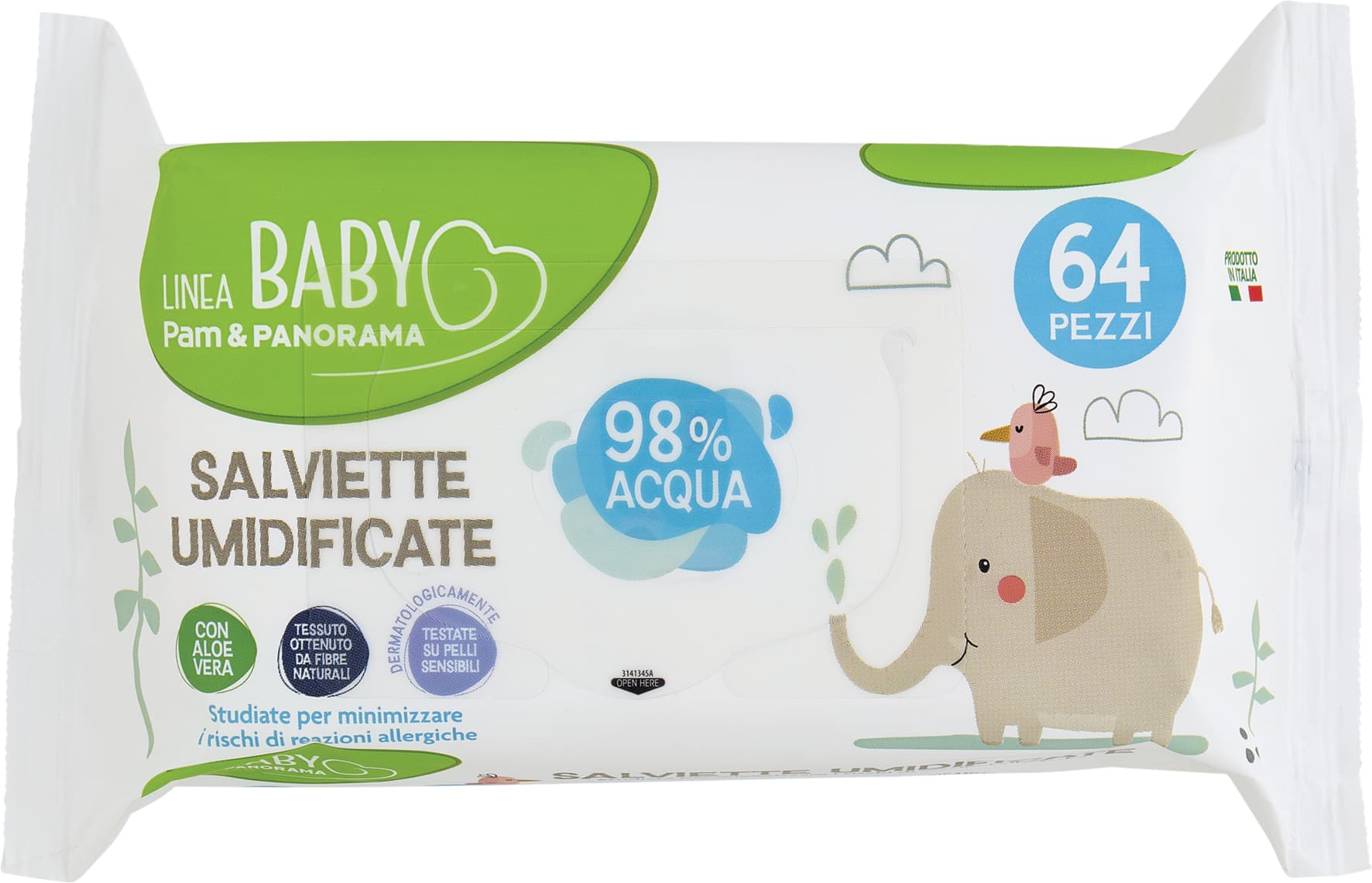 PAM PANORAMA Linea Baby Salviette Umidificate 64 pz – immagine 2
