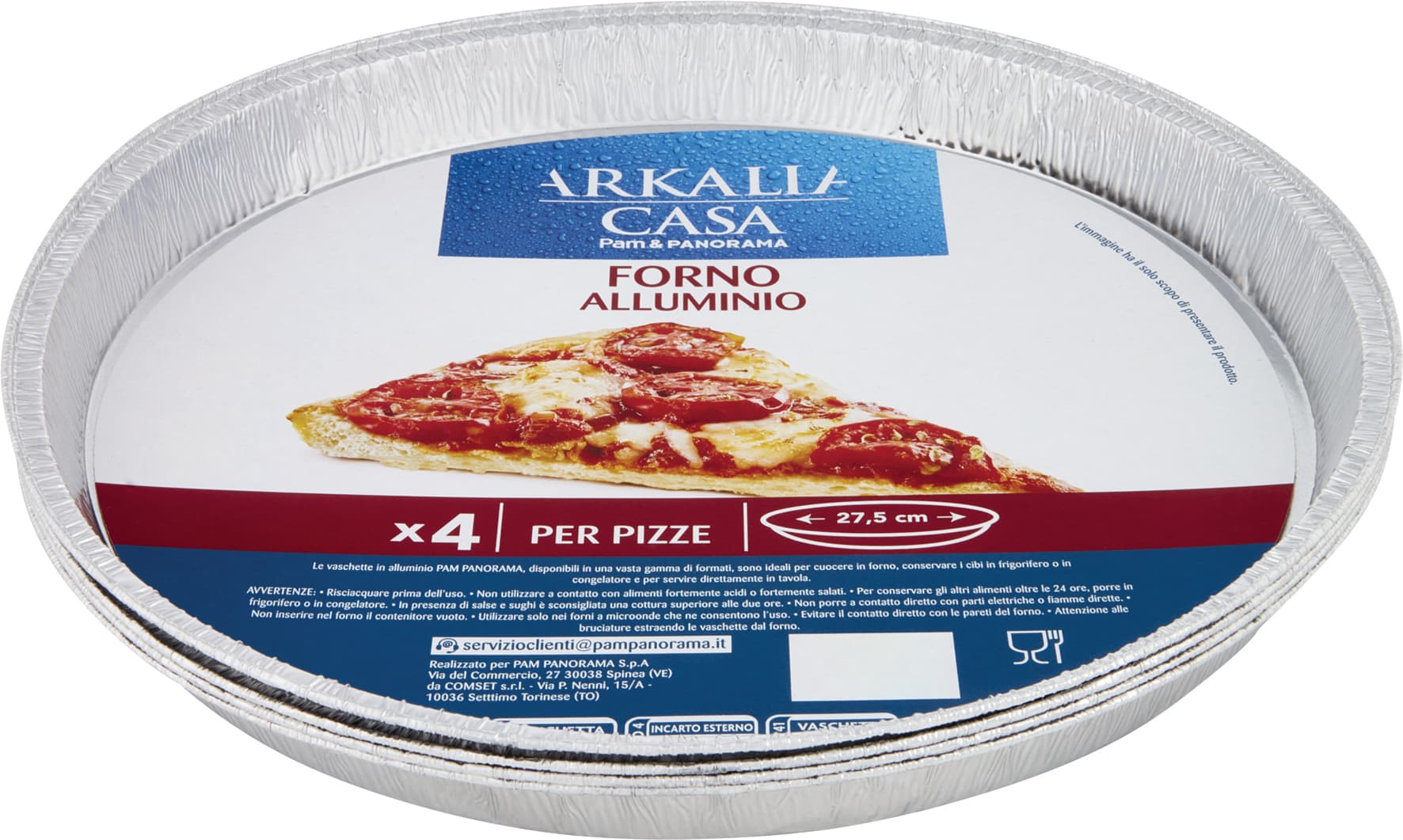 PAM PANORAMA Vaschette alluminio Forno per Pizze e Crostate 4 pz – immagine 2