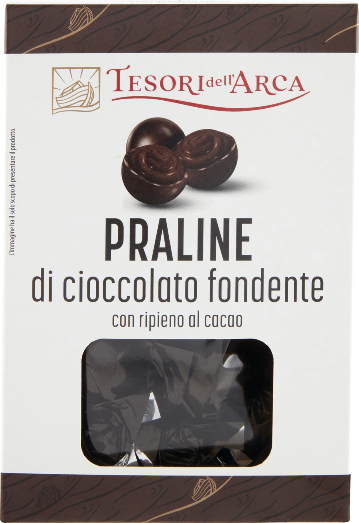 TESORI DELL'ARCA Praline di cioccolato fondente con ripieno al cacao 130 g – immagine 2