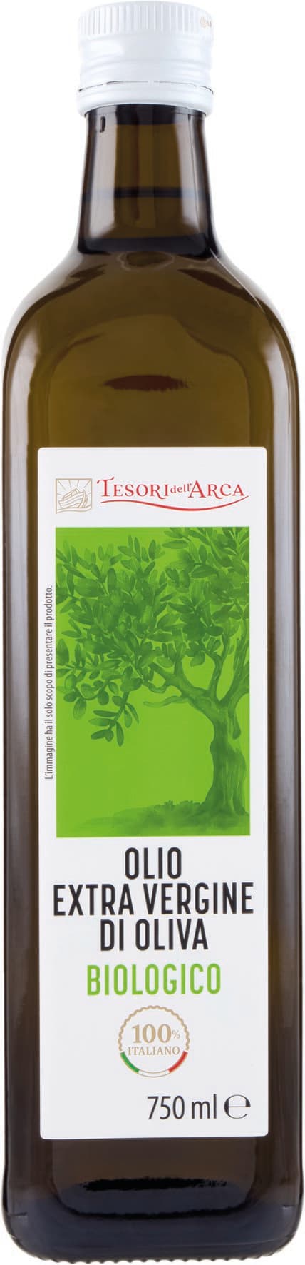 TESORI DELL'ARCA Olio Extra Vergine di Oliva Biologico 100% Italiano 750 ml – immagine 2