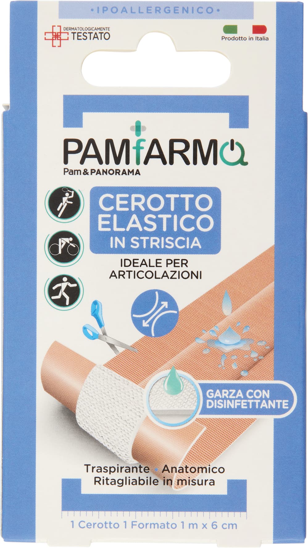 PAM PANORAMA Cerotto Elastico in striscia 1 Formato 1 m x 6 cm 1 pz – immagine 2