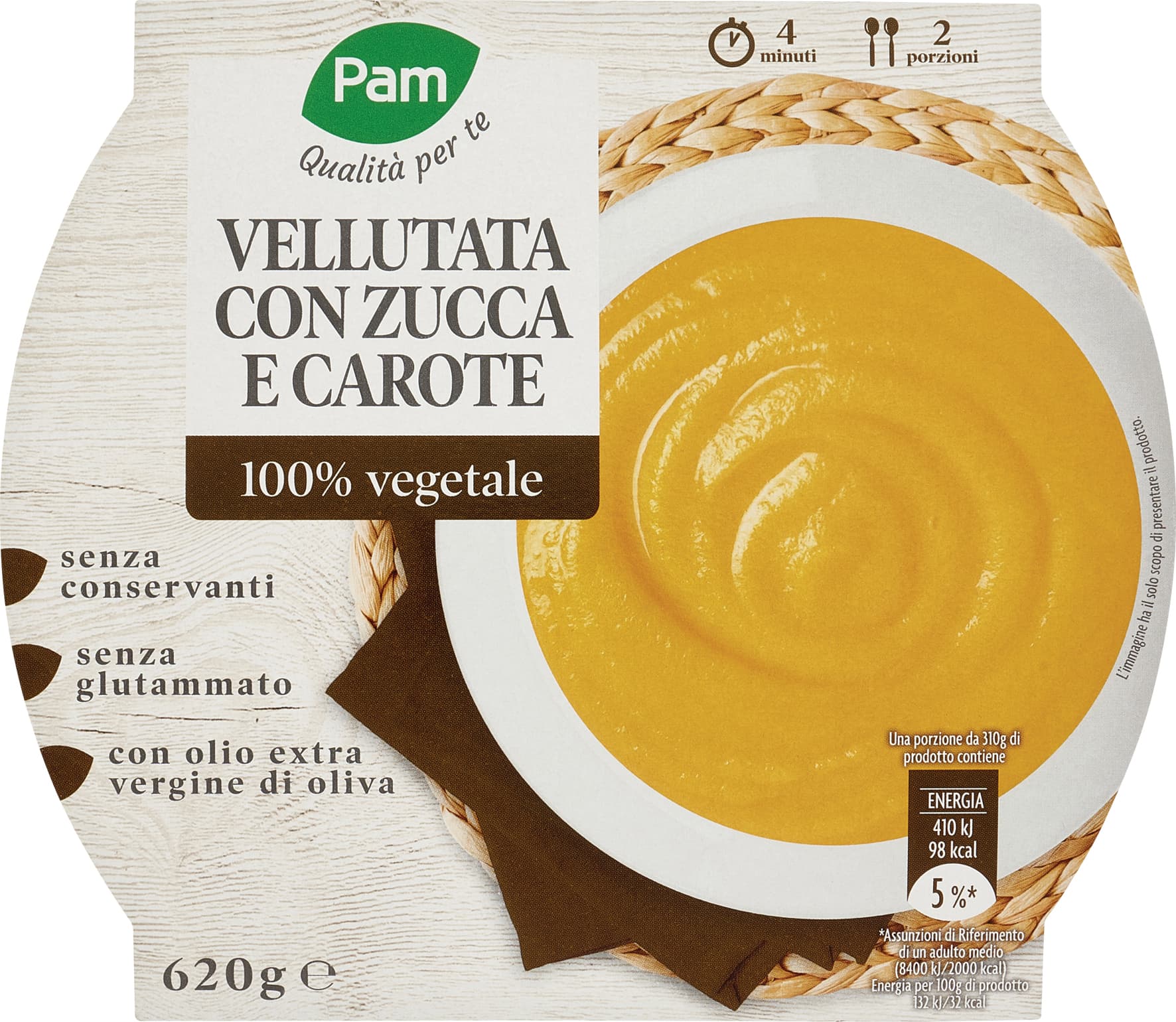 PAM Qualità per te Vellutata con Zucca e Carote 620 g – immagine 2
